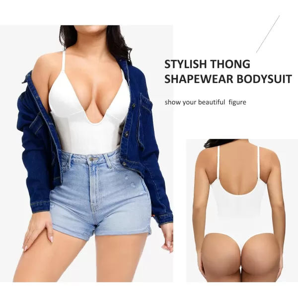 Thong Shapewear Bodysuit for Women Tummy Control Body Shaper U Plunge Fajas Colombianas Waist Trainer Corset