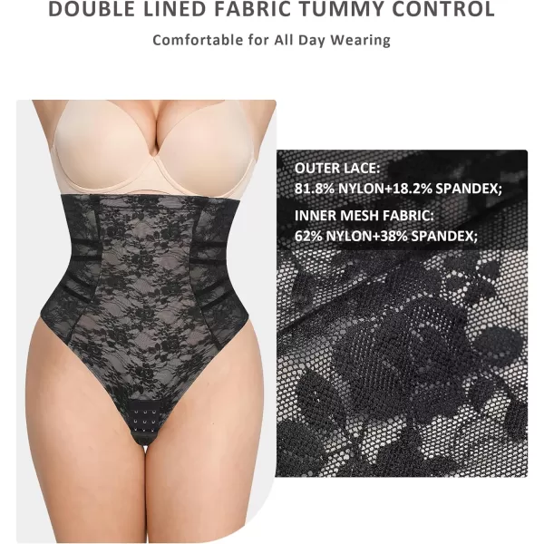 Thong Shapewear Tummy Control High Waist Slimming Body Shaper Briefs Lace Faja Panties Girdle for Women