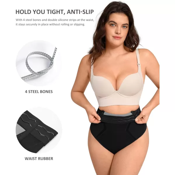 Thong Shapewear Tummy Control Seamless Slimming Body Shaper Briefs High Waist Faja Panties Girdle for Women