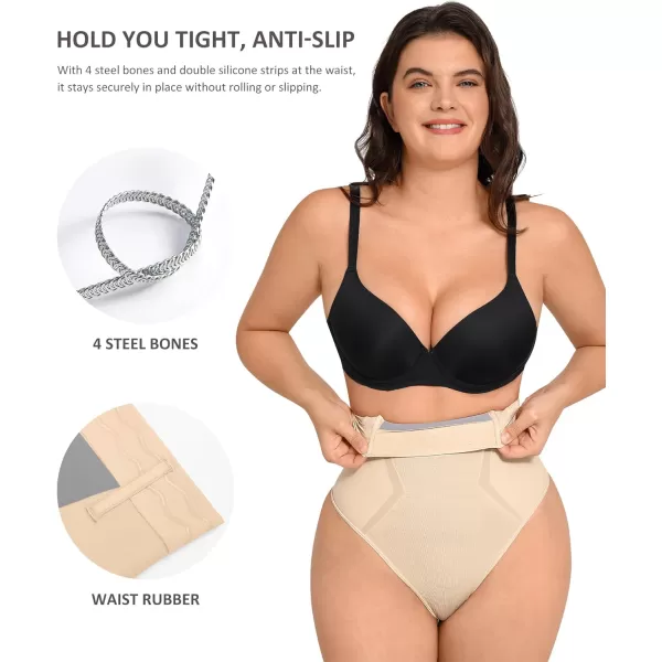 Thong Shapewear Tummy Control Seamless Slimming Body Shaper Briefs High Waist Faja Panties Girdle for Women