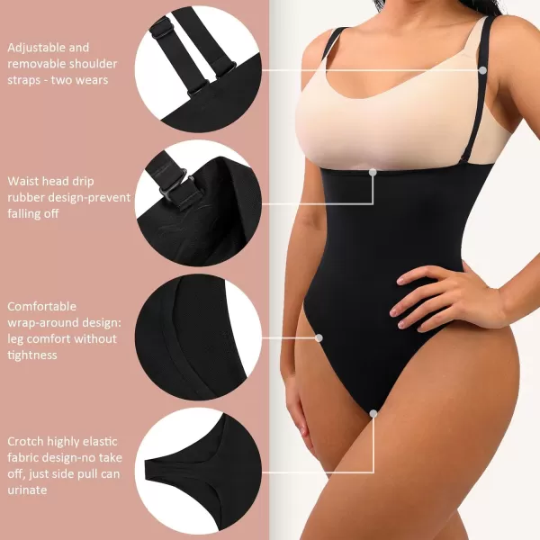 Thong Shapewear for Women Tummy Control Seamless Body Shaper High Waisted Panties Slimming Underwear