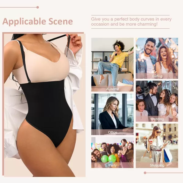 Thong Shapewear for Women Tummy Control Seamless Body Shaper High Waisted Panties Slimming Underwear