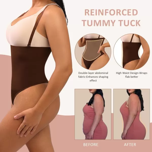 Thong Shapewear for Women Tummy Control Seamless Body Shaper High Waisted Panties Slimming Underwear