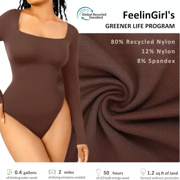 Tummy Control Bodysuit for WomenThong Seamless Long Sleeve Shapewear for Women-2024 Shirt Tops