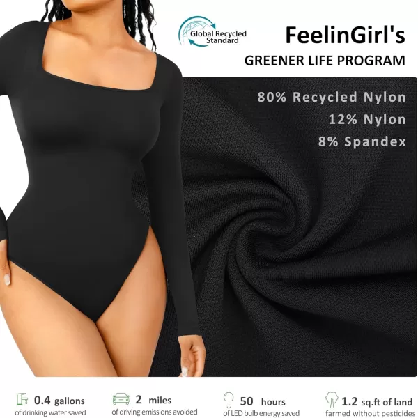 Tummy Control Bodysuit for WomenThong Seamless Long Sleeve Shapewear for Women-2024 Shirt Tops