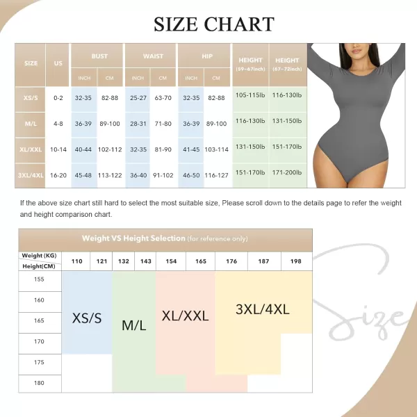 Tummy Control Bodysuit for WomenThong Seamless Long Sleeve Shapewear for Women-2024 Shirt Tops