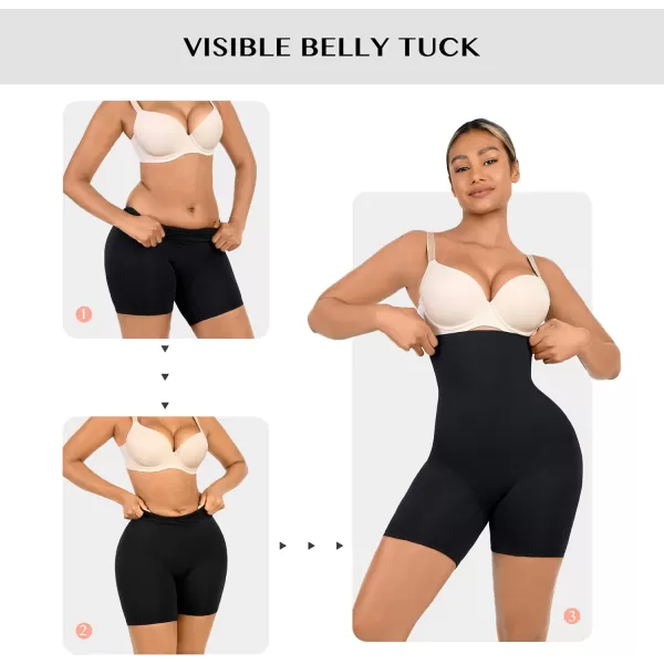 Tummy Control Shapewear Shorts High Waisted Butt Lifting Body Shaper for Women Thigh Slimming