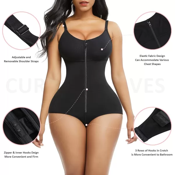 Tummy Control Shapewear for Women Fajas Colombianas Zipper Full Bust Body Shaper