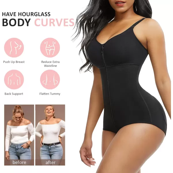 Tummy Control Shapewear for Women Fajas Colombianas Zipper Full Bust Body Shaper