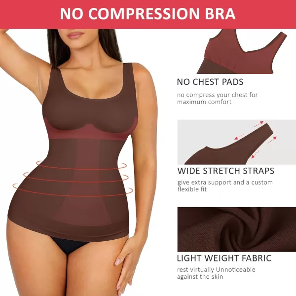 Tummy Control Tank Tops Shapewear Compression Top Shaper for Women