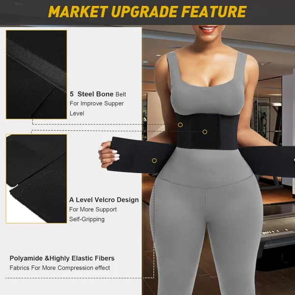 Waist Trainer Belt Waist Cincher Trimmer Ab Belt Velcro Body Shaper with Triple Wrap Women &amp; Men