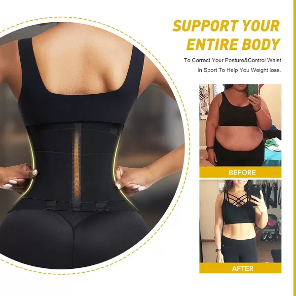 Waist Trainer Belt Waist Cincher Trimmer Ab Belt Velcro Body Shaper with Triple Wrap Women &amp; Men