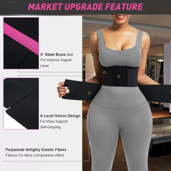 Waist Trainer Belt Waist Cincher Trimmer Ab Belt Velcro Body Shaper with Triple Wrap Women &amp; Men