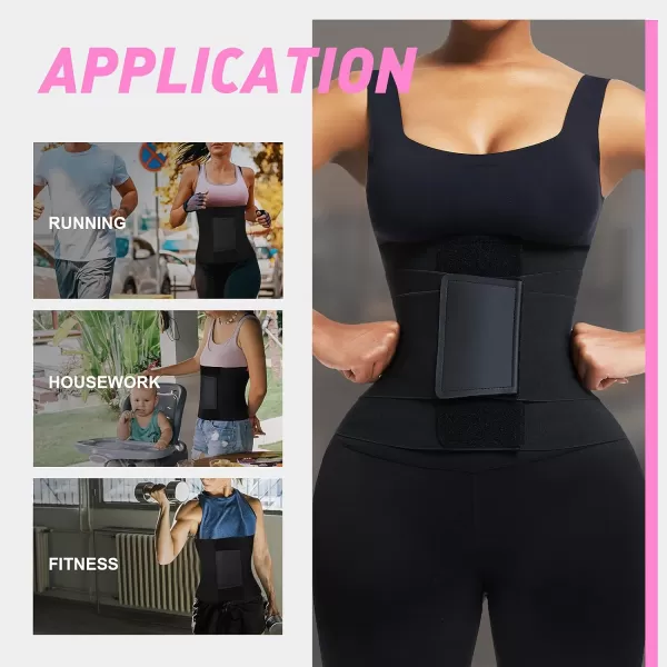 Waist Trainer Belt Waist Cincher Trimmer Ab Belt Velcro Body Shaper with Triple Wrap Women &amp; Men