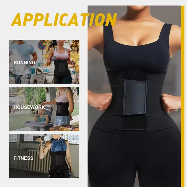Waist Trainer Belt Waist Cincher Trimmer Ab Belt Velcro Body Shaper with Triple Wrap Women &amp; Men