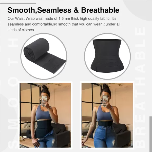 Waist Trainer Wrap for Women Tummy Control Waist Shaper with Loop)