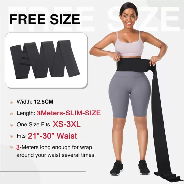 Waist Trainer Wrap for Women Tummy Control Waist Shaper with Loop)