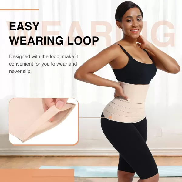 Waist Trainer Wrap for Women Tummy Control Waist Shaper with Loop)