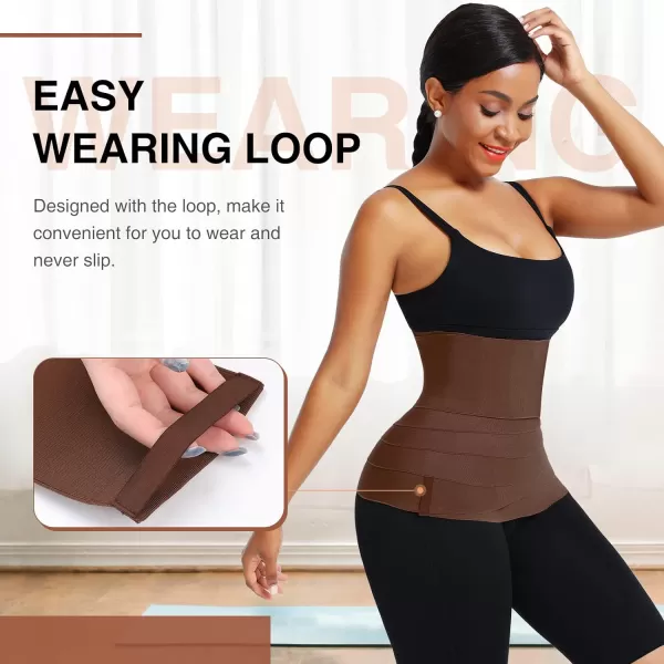 Waist Trainer Wrap for Women Tummy Control Waist Shaper with Loop)