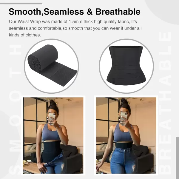 Waist Trainer Wrap for Women Tummy Control Waist Shaper with Loop)