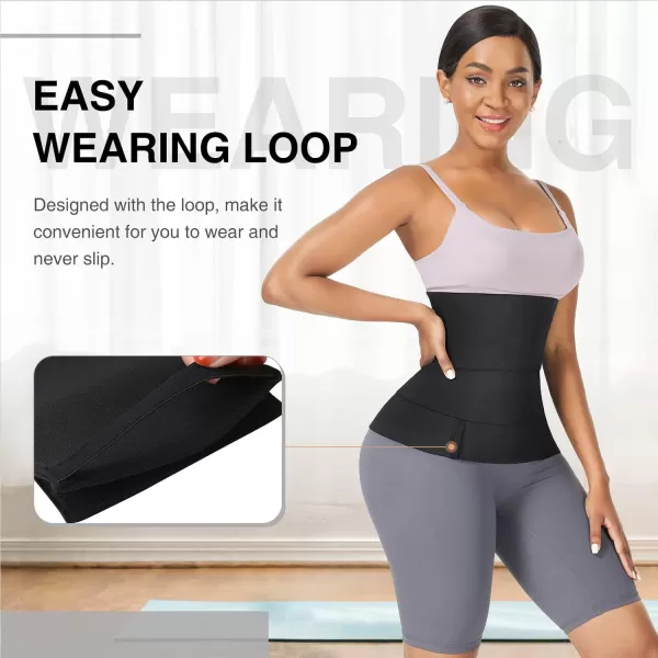 Waist Trainer Wrap for Women Tummy Control Waist Shaper with Loop)