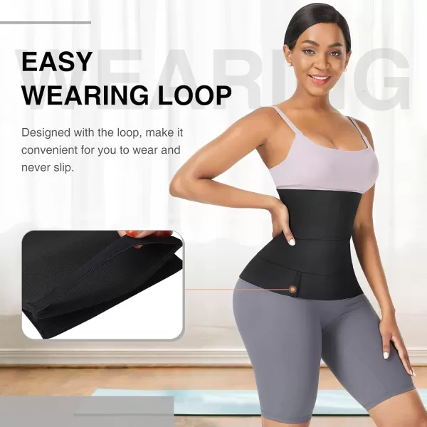 Waist Trainer Wrap for Women Tummy Control Waist Shaper with Loop)