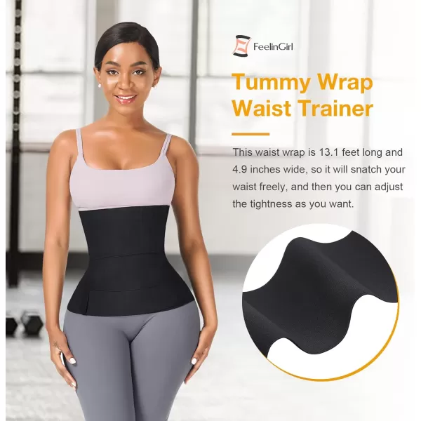 Waist Trainer for Women Bandage Wrap Sauna Belt Long Torso Tummy Wraps Belly Body Shaper Waist Trimmer Belt