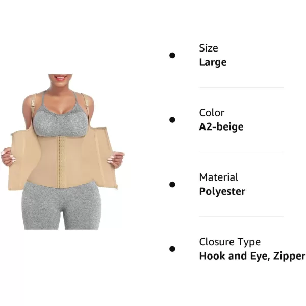 Waist Trainer for Women Corset Vest Body Shaper Cincher Trimmer Tank Top Sport Girdle with Steel Bones