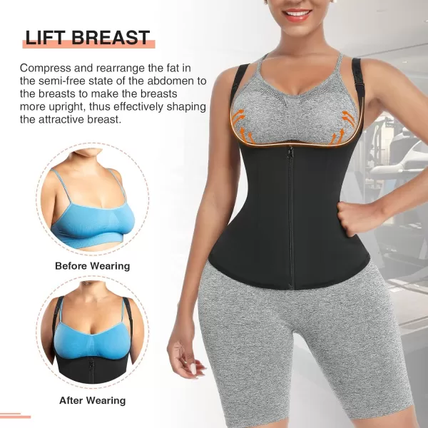 Waist Trainer for Women Corset Vest Body Shaper Cincher Trimmer Tank Top Sport Girdle with Steel Bones
