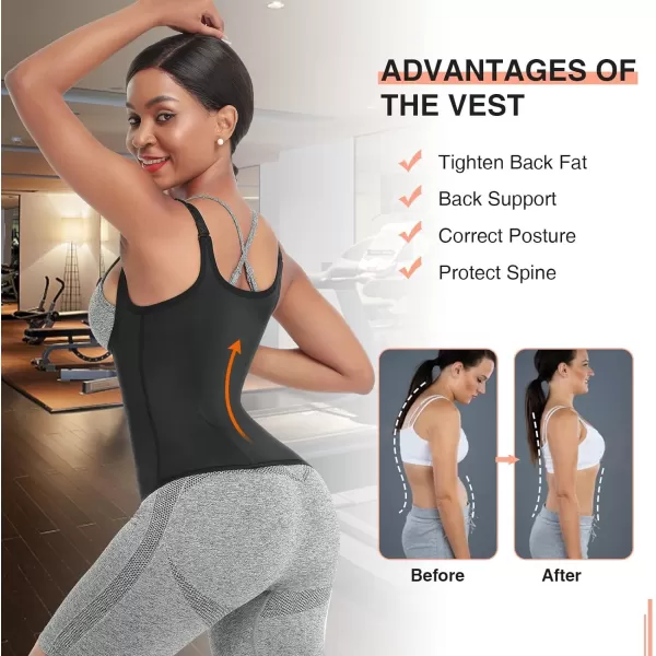 Waist Trainer for Women Corset Vest Body Shaper Cincher Trimmer Tank Top Sport Girdle with Steel Bones