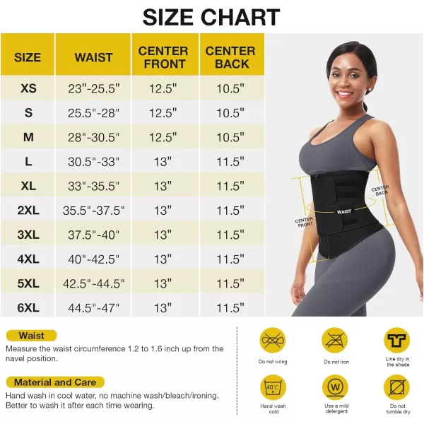 Waist Trainer for Women Long Torso Sauna Workout Double Belt With Zipper 7 Steel Bones)