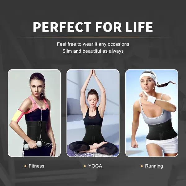 Waist Trainer for Women Long Torso Sauna Workout Double Belt With Zipper 7 Steel Bones