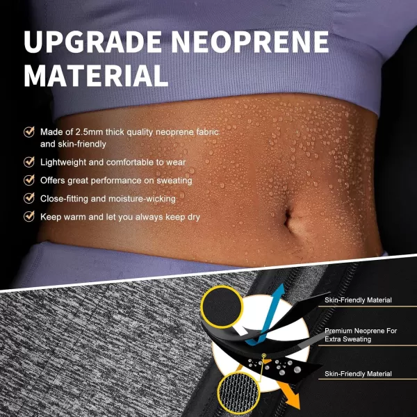 Waist Trainer for Women Long Torso Sauna Workout Double Belt With Zipper 7 Steel Bones