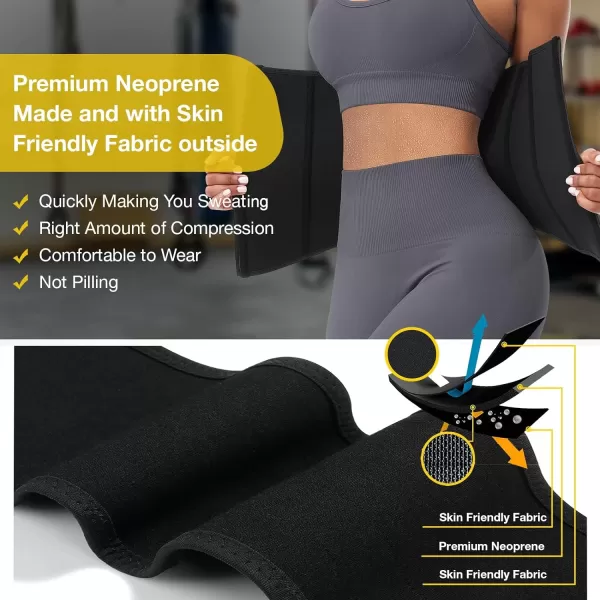 Waist Trainer for Women Long Torso Sauna Workout Double Belt With Zipper 7 Steel Bones)