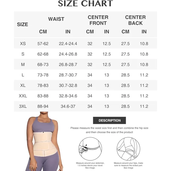 Waist Trainer for Women Long Torso Sauna Workout Double Belt With Zipper 7 Steel Bones)