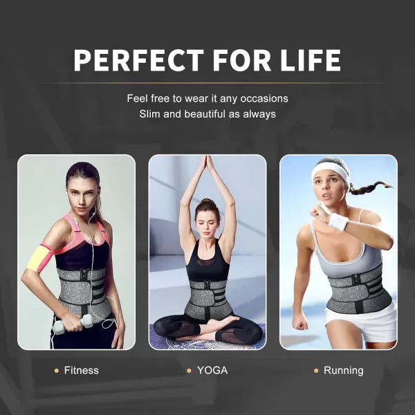 Waist Trainer for Women Long Torso Sauna Workout Double Belt With Zipper 7 Steel Bones