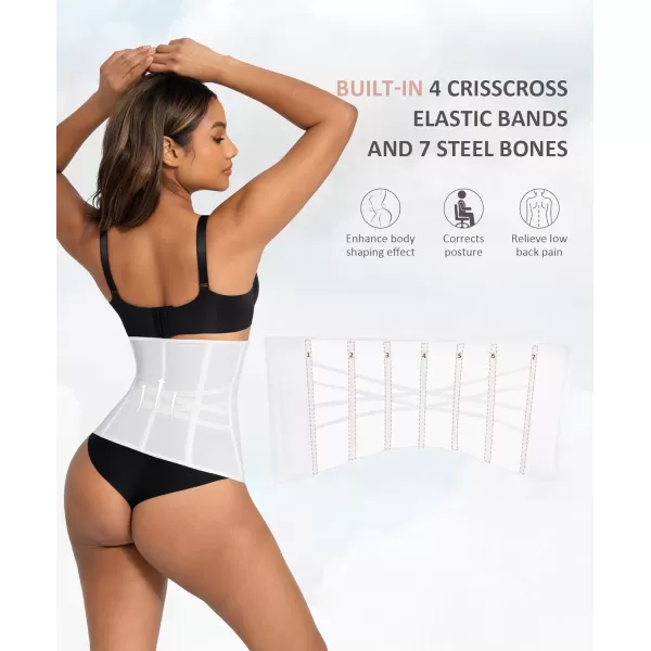 Waist Trainer for Women Lower Belly Fat Mesh Corset Shapewear Tummy Control Body Shaper with Steel Bones