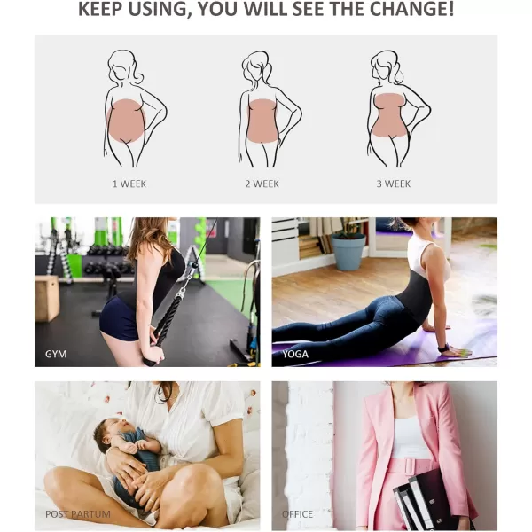 Waist Trainer for Women Snatch Bandage Tummy Wrap Plus Size Workout Waist Trimmer for Gym Sport