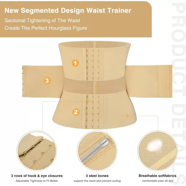 Waist Trainers for Women Workout Sets Belly Fat Seamless Underbust Waist Corsets Cincher