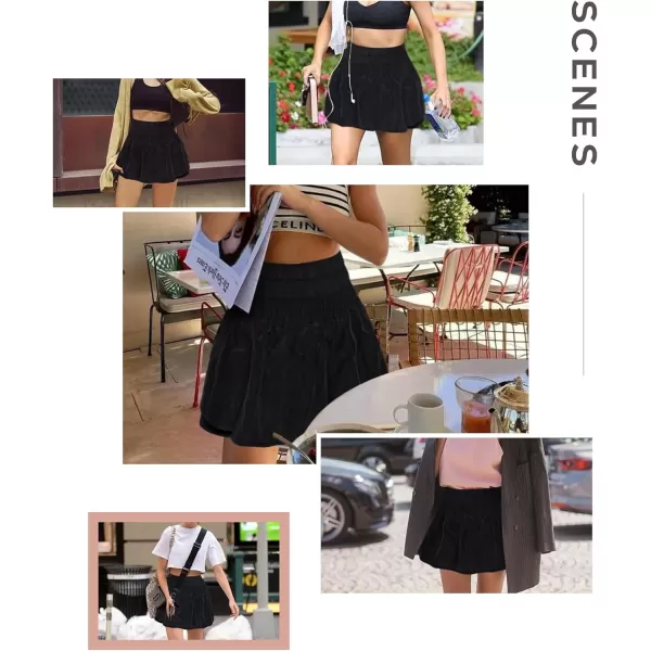 Womens High Waisted Athletic Shorts Elastic Casual Summer Culottes Running Shorts Quick Dry Gym Workout Skirt