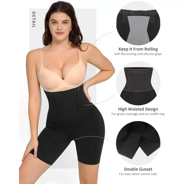 Womens Shapewear Tummy Control High Waisted Seamless Body Shaper Shorts Girdle Butt Lifting Panties Thigh Slimmer