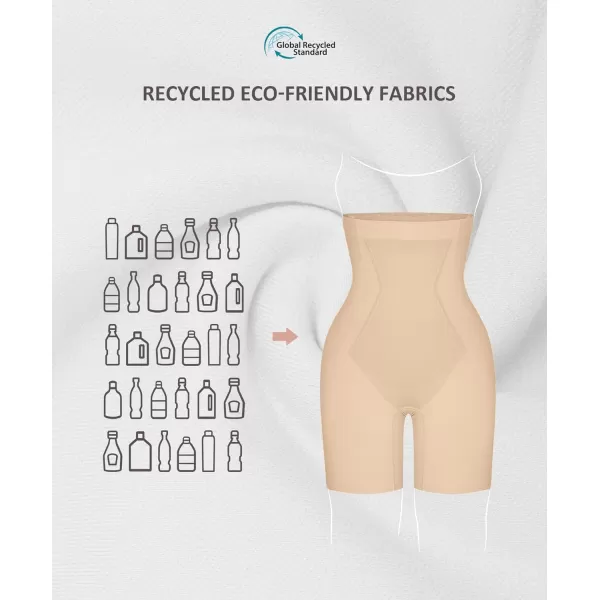 Womens Shapewear Tummy Control High Waisted Seamless Body Shaper Shorts Girdle Butt Lifting Panties Thigh Slimmer