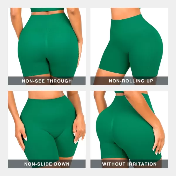 Workout Sets for Women 2 Piece Outfits Seamless Ribbed Sport Bra High Waist Shorts Reg &amp; Plus Size
