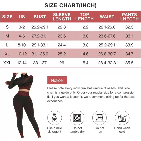 Workout Sets for Women-2 Piece Seamless Yoga Outfit High Waist Leggings Crop Top Gym Sets