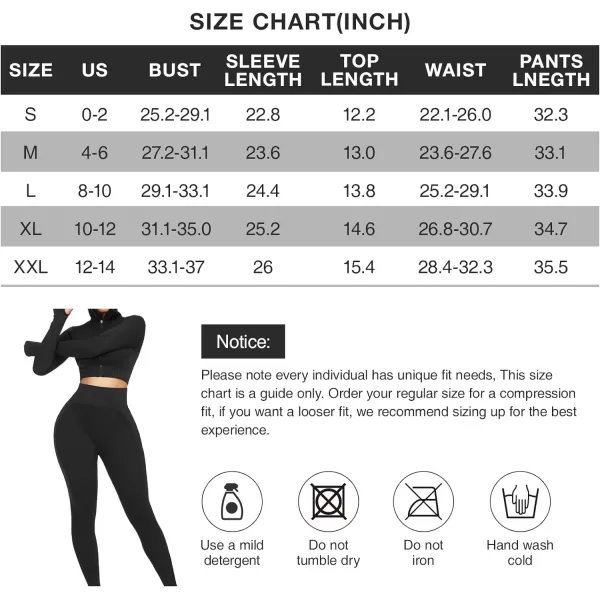 Workout Sets for Women-2 Piece Seamless Yoga Outfit High Waist Leggings Crop Top Gym Sets