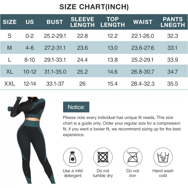Workout Sets for Women-2 Piece Seamless Yoga Outfit High Waist Leggings Crop Top Gym Sets