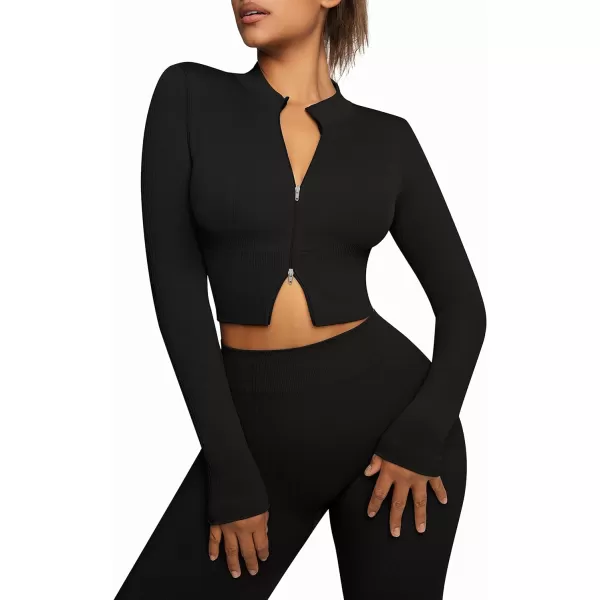 Workout Sets for Women-2 Piece Seamless Yoga Outfit High Waist Leggings Crop Top Gym Sets