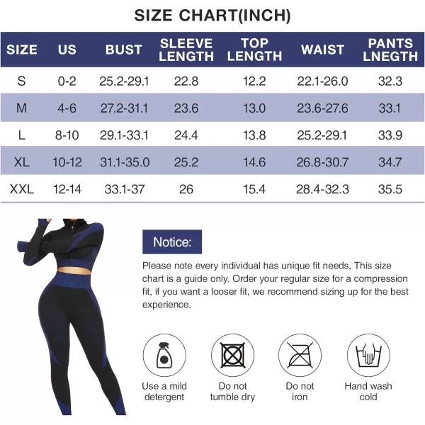 Workout Sets for Women-2 Piece Seamless Yoga Outfit High Waist Leggings Crop Top Gym Sets