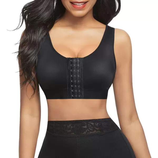 Arm Shaper for Women Post Surgery Arm Lipo Compression Sleeves Slimming Arm Faja Front Closure Shapewear Bra