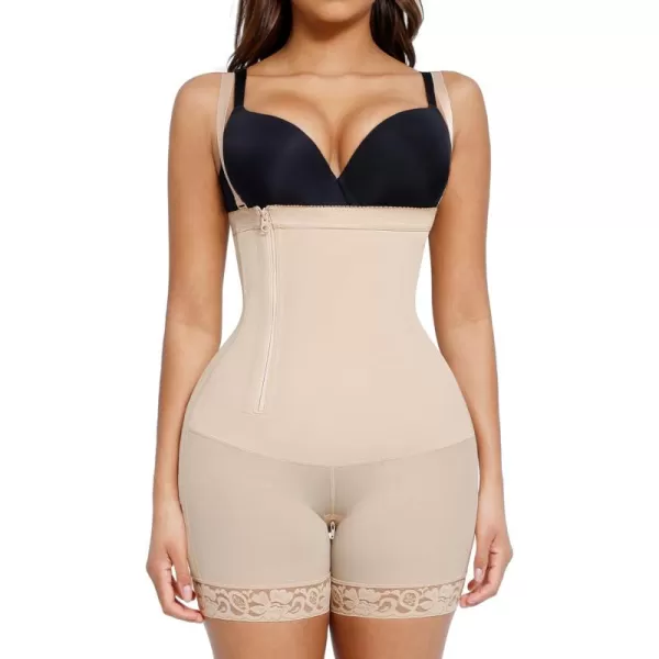 Body Shaper for Women Tummy Control Shapewear Side Zipper Open Bust Shapewear for Ladies Daily Life